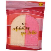 Wholesale - 2pk EXFOLIATING SPA CLOTHS C/P 72, UPC: 810004944022